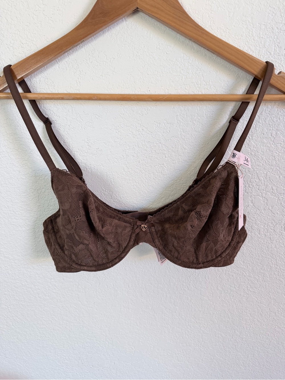 Victoria's Secret Brown Lace Underwire Bra